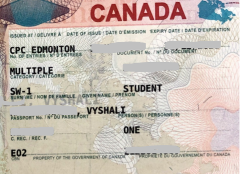 Vishali student visa Novus Education